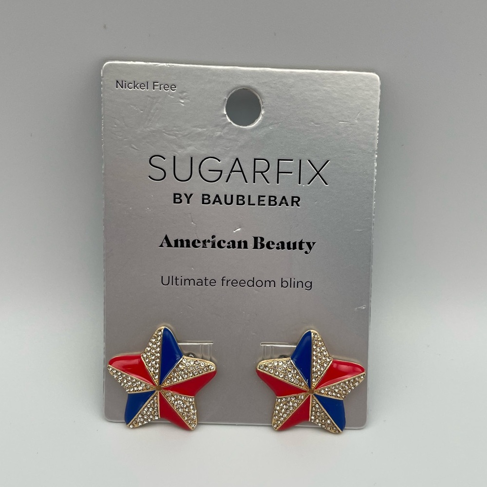 *New* Sugarfix Red & Blue Star Earrings - American Beauty